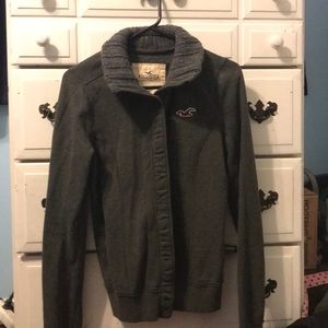 Grey hollister cardigan